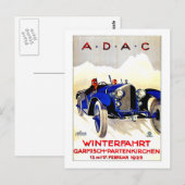 ADAC German Auto Race ~  Automobile Ad Briefkaart (Voorkant / Achterkant)