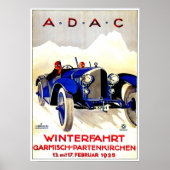 ADAC German Auto Race ~  Automobile Ad Poster (Voorkant)