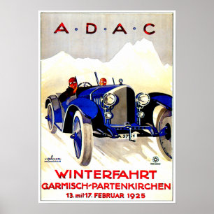 ADAC German Auto Race ~  Automobile Ad Poster