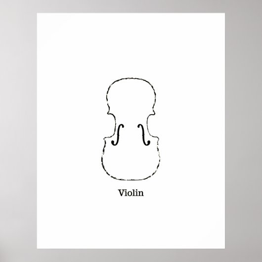 Adagio Violin Cello Instrument Illustratie Poster (Voorkant)
