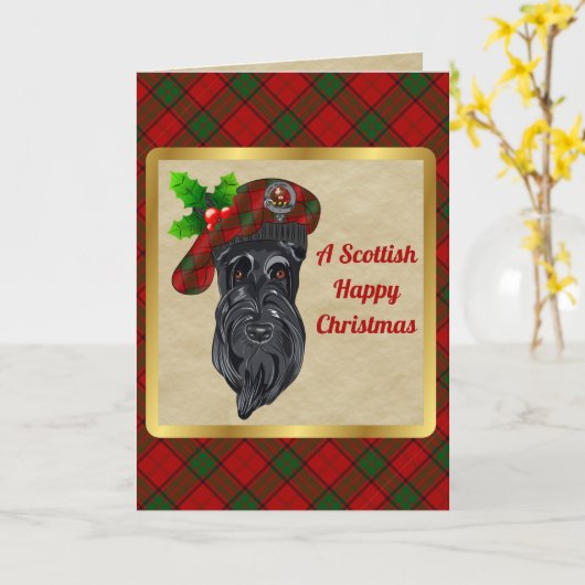 Adair Badge & Tartan Persoonlijke mas Kaart (Gele Bloem)