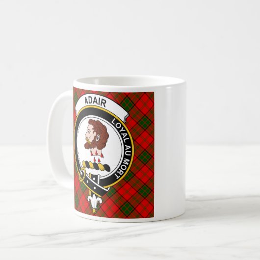 Adair Clan Badge Coffee Mok - Grootte 11oz (Voorkant links)
