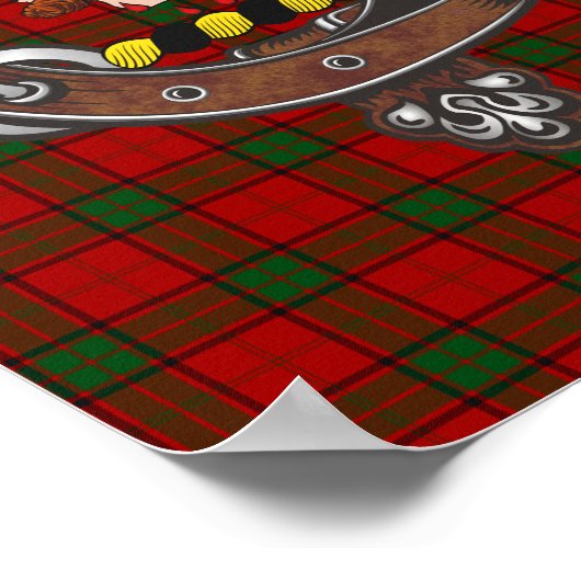 Adair Clan Badge & Tartan 8,5x11 Poster (Hoek)