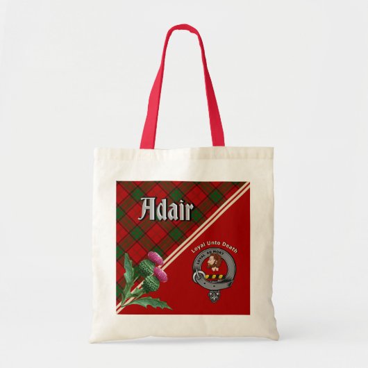 Adair Clan Badge & Tartan Canvas tas (Voorkant)