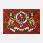 Adair Clan Badge & Tartan Deurmat (Voorkant)