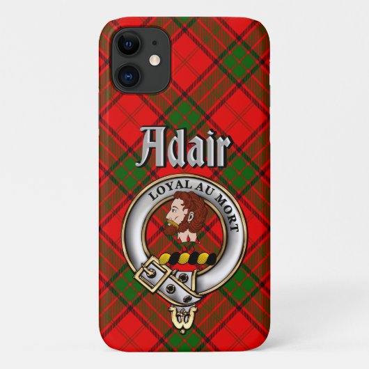 Adair Clan Badge & Tartan Hoesje (Achterkant)