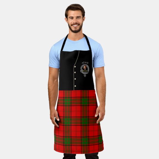 Adair Clan Badge & Tartan Kilt Schort (Gedragen)