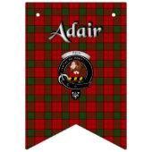 Adair Clan Badge & Tartan Vlaggetjes (Eerste vlag)