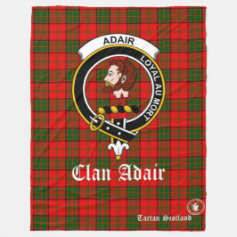 Adair Clan Tartan Scotland Fleece Deken