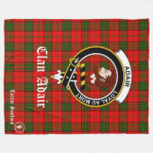 Adair Clan Tartan Scotland Fleece Deken (Voorkant (Horizontaal))