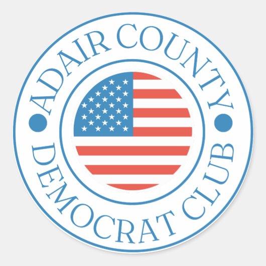 Adair County Democat Club Logo Sticker (Voorkant)