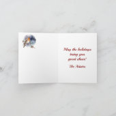 Adair Crest & Tartan w/Robin Gepersonaliseerde Xma Kaart (Binnen)