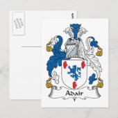 Adair Family Crest Briefkaart (Voorkant / Achterkant)