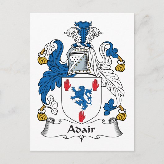 Adair Family Crest Briefkaart (Voorkant)