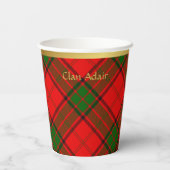 Adair gepersonaliseerde Tartan kerst Papieren Bekers (Achterkant)
