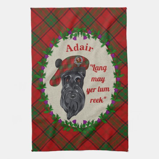 Adair Scottie Dog Kitchen Towel Theedoek (Verticaal)