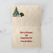 Adair Scottie & Santa w/Crest Gepersonaliseerd Feestdagen Kaart (Binnen)