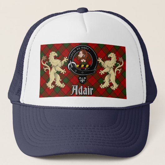 Adair Scottish Tartan & Badge Trucker Hat Pet (Voorkant)