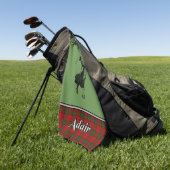 Adair Tartan Golf Handdoek Her's (Groen)