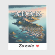 Adak Alaska 3 inch Vinyl Sticker