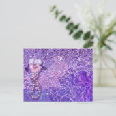 ADALIA BLOEDT Paars en roze Briefkaart (Staand voorkant)
