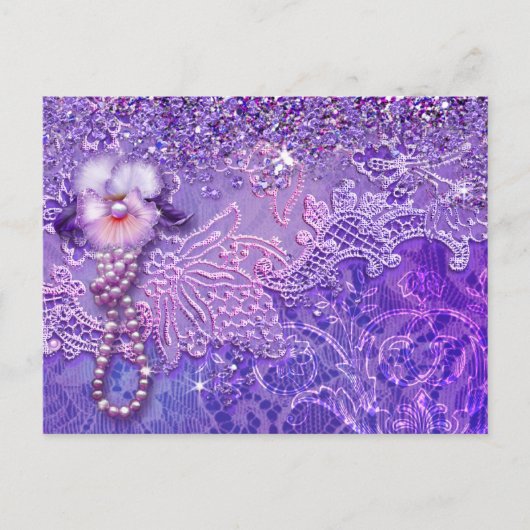 ADALIA BLOEDT Paars en roze Briefkaart (Voorkant)