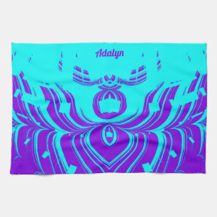 ADALYN ~ FLUORO TINTEN ~ 3D ~ Paars Aqua ~ Theedoek