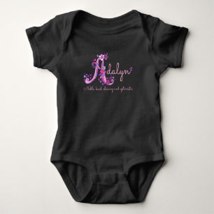 Adalyn meisjes naam & betekenis letter A baby kled Romper