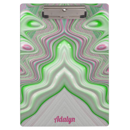 ADALYN ~ PASTEL 3D! Roze, Groen en Wit GLANZEND Klembord