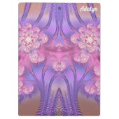ADALYN ~ PASTEL 3D! Roze, Mauve GLOSSY klembord (Achterkant)