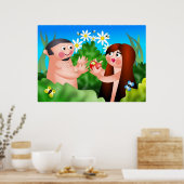 adam ansd eve poster (Keuken)