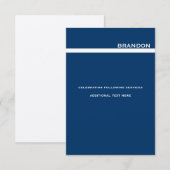 Adam Berman klein Aangepast Zilver Metallic Kaart (Voorkant / Achterkant)