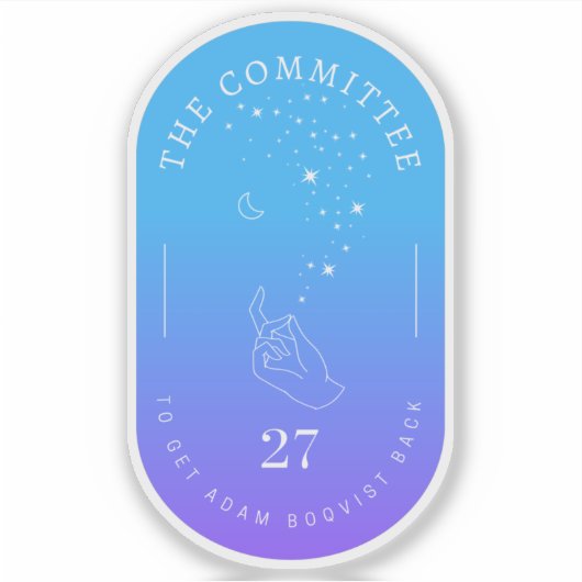 Adam Boqvist Back Ocean Sticker (Voorkant)