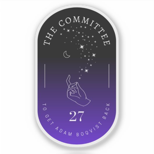 Adam Boqvist Back Twilight Sticker (Voorkant)