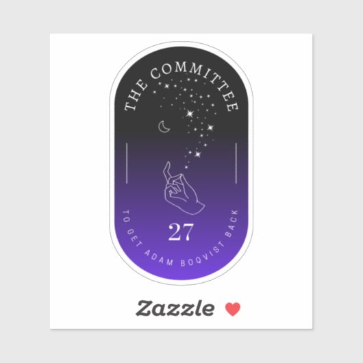 Adam Boqvist Back Twilight Sticker (Vel)