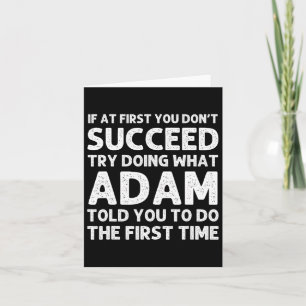 Adam Cadeau Nom Personnalisé Anniversaire Drôle No Kaart
