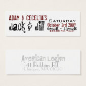 Adam & Cecelia Jack & Jill Mini Visitekaartjes (Voorkant /achterkant)