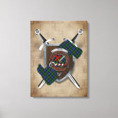 Adam Clan Badge Crossed Swords Canvas Print (Voorkant)