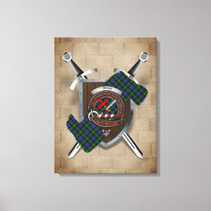 Adam Clan Badge Crossed Swords Canvas Print