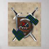 Adam Clan Badge Crossed Swords Poster 18x24 (Voorkant)
