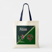 Adam Clan Badge & Tartan Canvas tas (Achterkant)
