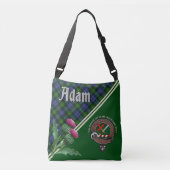Adam Clan Badge & Tartan Crossbody Bag Crossbody Tas (Voorkant)