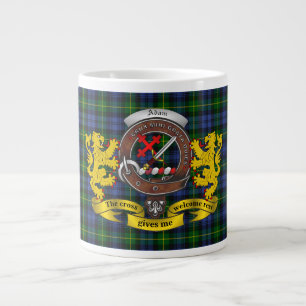 Adam Clan Badge & Tartan Jumbo Mok