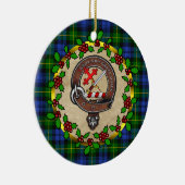 Adam Clan Badge & Tartan Persoonlijke mas Keramisch Ornament (Rechts)