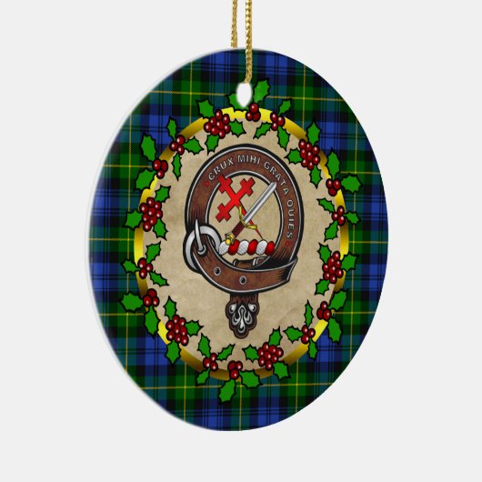 Adam Clan Badge & Tartan Persoonlijke mas Keramisch Ornament (Rechts)