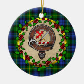Adam Clan Badge & Tartan Persoonlijke mas Keramisch Ornament (Voorkant)