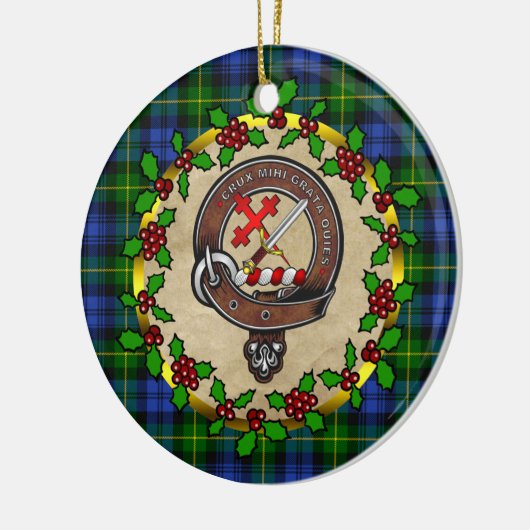 Adam Clan Badge & Tartan Persoonlijke mas Keramisch Ornament (Links)