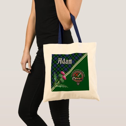Adam Clan Badge & Tartan Tote Tas (Voorkant (product))