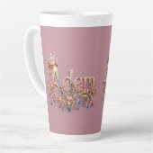 Adam Crown decoratieve wandklok Latte Mok (Linkerhoek)