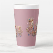 Adam Crown decoratieve wandklok Latte Mok (Voorkant)